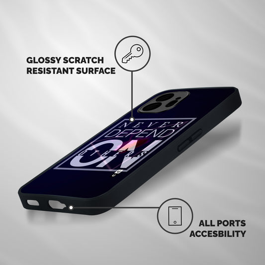 Never Depend On Others Shockproof Hybrid Protection (Metal + TPU) Back Case Cover