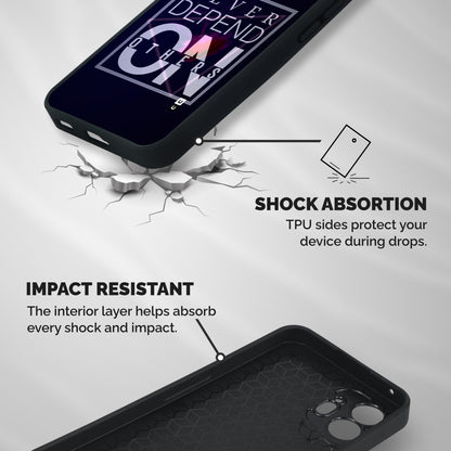 Never Depend On Others Shockproof Hybrid Protection (Metal + TPU) Back Case Cover