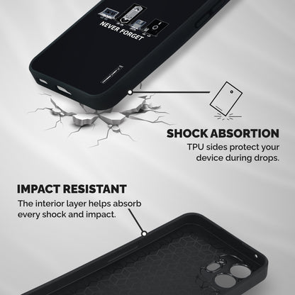 Never Forget Shockproof Hybrid Protection (Metal + TPU) Back Case Cover