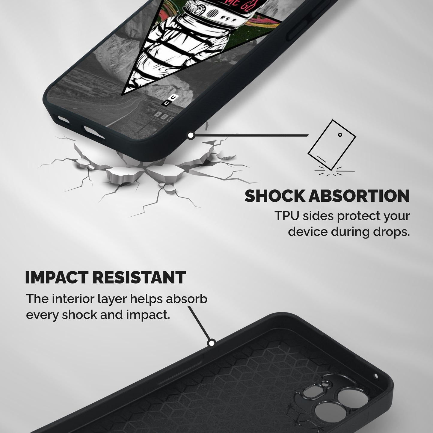 Never Let Me Go Shockproof Hybrid Protection (Metal + TPU) Back Case Cover