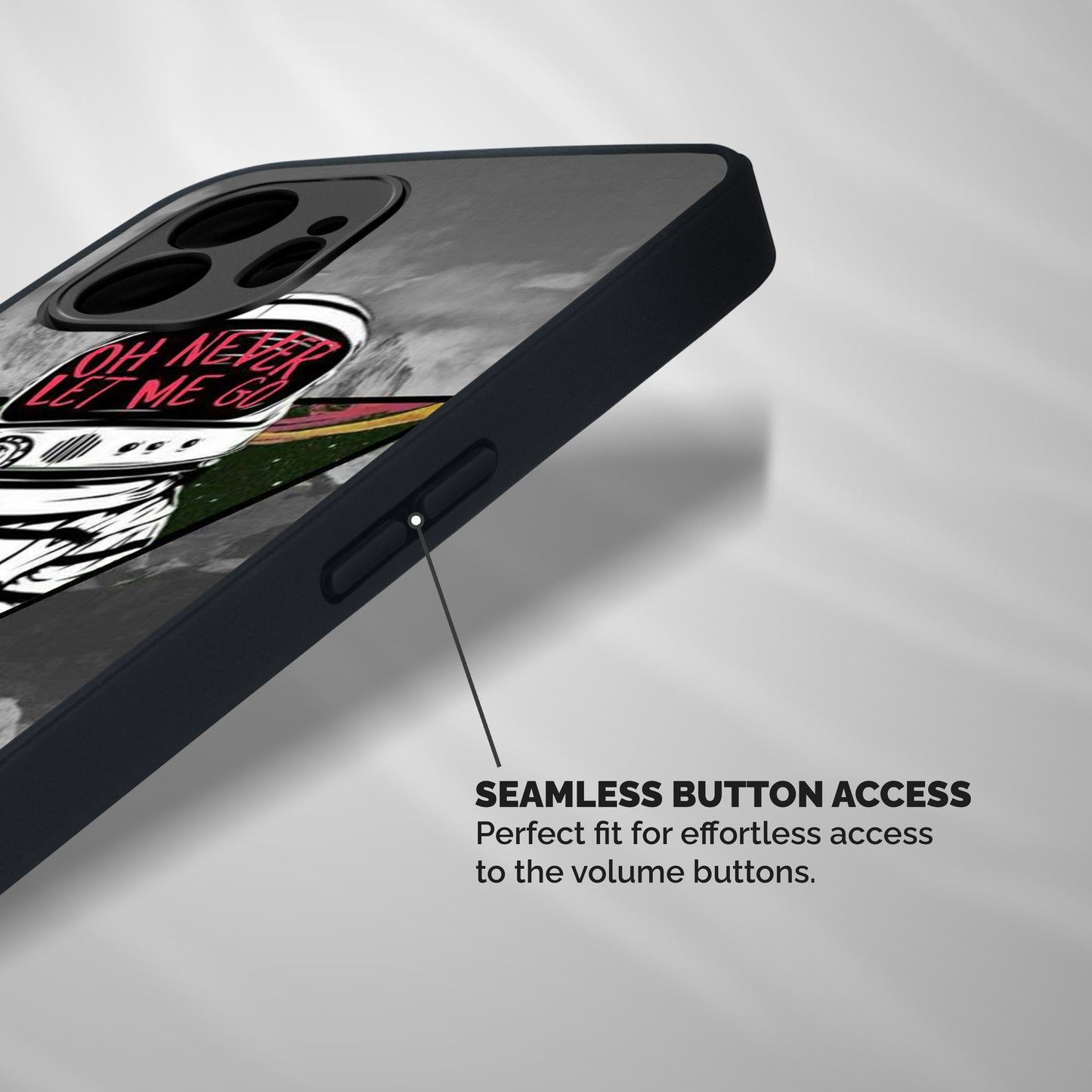 Never Let Me Go Shockproof Hybrid Protection (Metal + TPU) Back Case Cover