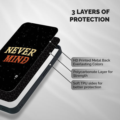 Never Mind Design Shockproof Hybrid Protection (Metal + TPU) Back Case Cover