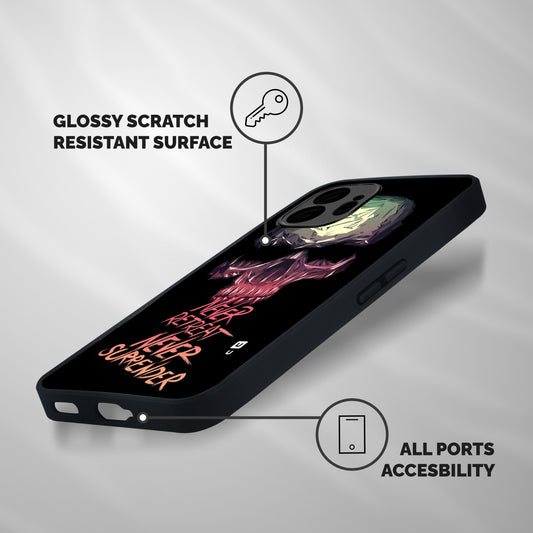 Never Retreat Shockproof Hybrid Protection (Metal + TPU) Back Case Cover