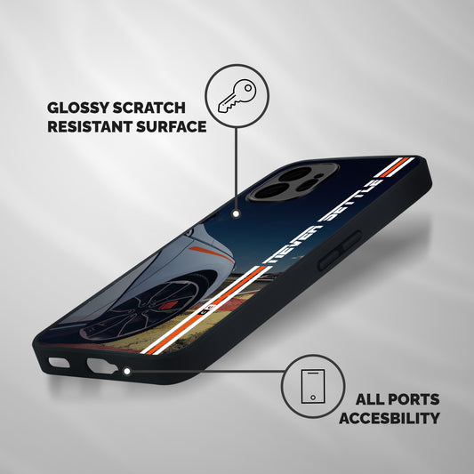 Never Settle SuperCar Shockproof Hybrid Protection (Metal + TPU) Back Case Cover