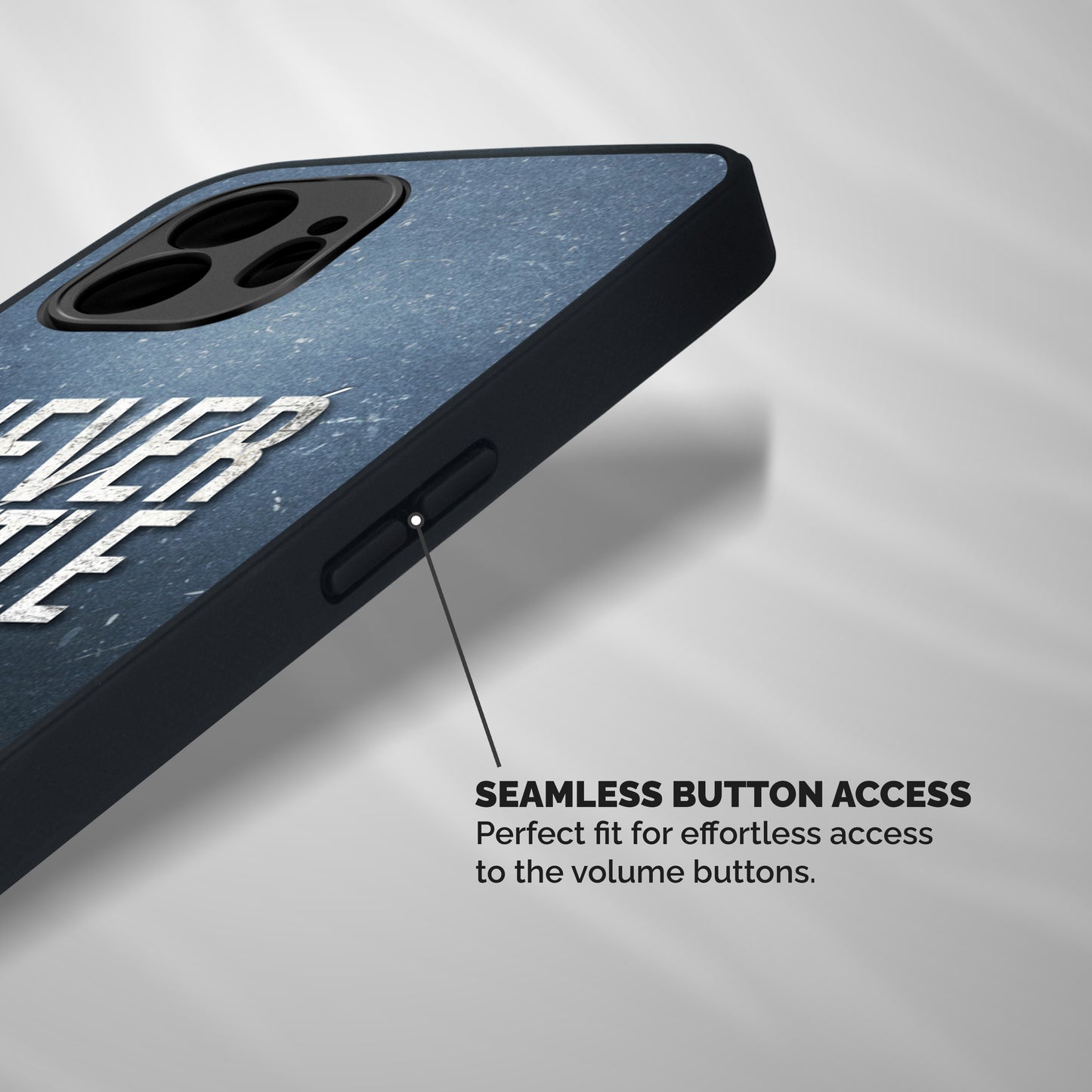 Never Settle Shockproof Hybrid Protection (Metal + TPU) Back Case Cover
