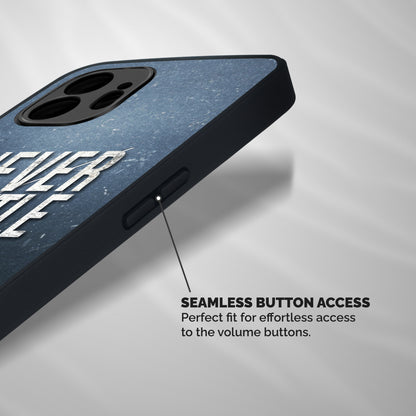 Never Settle Shockproof Hybrid Protection (Metal + TPU) Back Case Cover