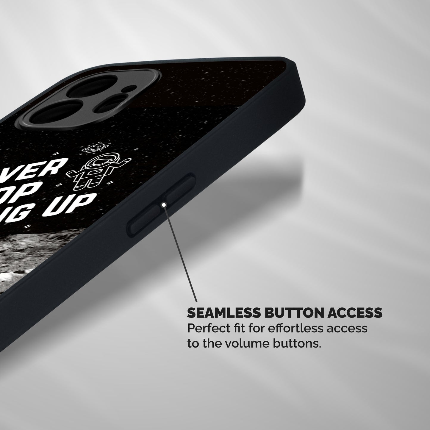 Never Stop Looking Up Shockproof Hybrid Protection (Metal + TPU) Back Case Cover