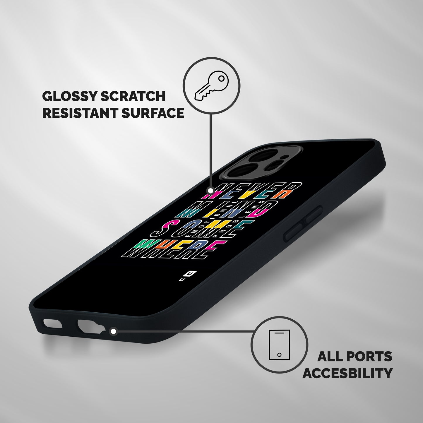 Nevermind Somewhere Shockproof Hybrid Protection (Metal + TPU) Back Case Cover