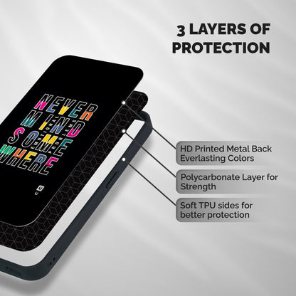 Nevermind Somewhere Shockproof Hybrid Protection (Metal + TPU) Back Case Cover