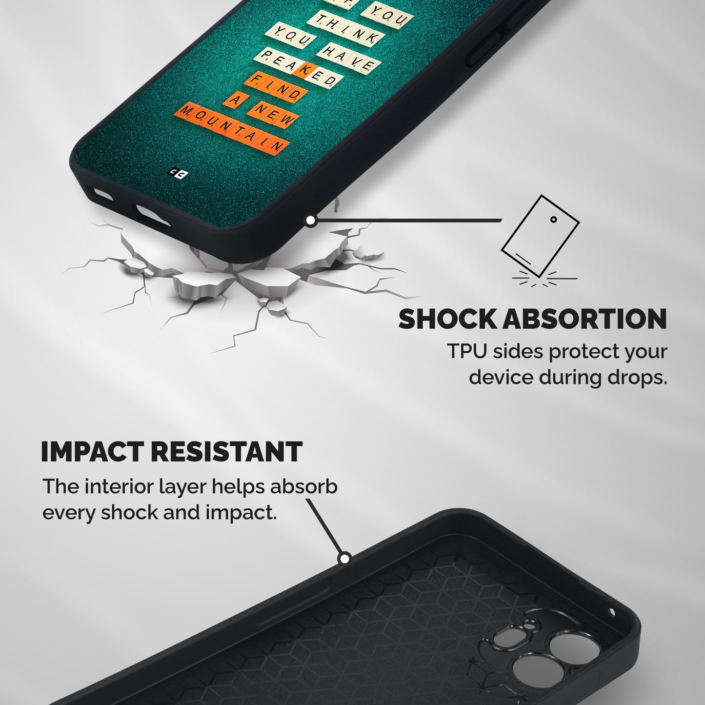 New Mountain Shockproof Hybrid Protection (Metal + TPU) Back Case Cover