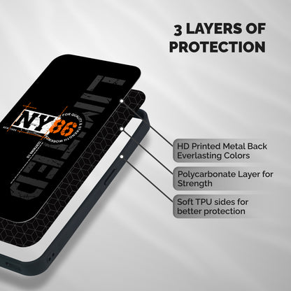 New York Limited Shockproof Hybrid Protection (Metal + TPU) Back Case Cover
