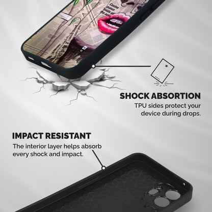 Newspaper Girl Art Shockproof Hybrid Protection (Metal + TPU) Back Case Cover