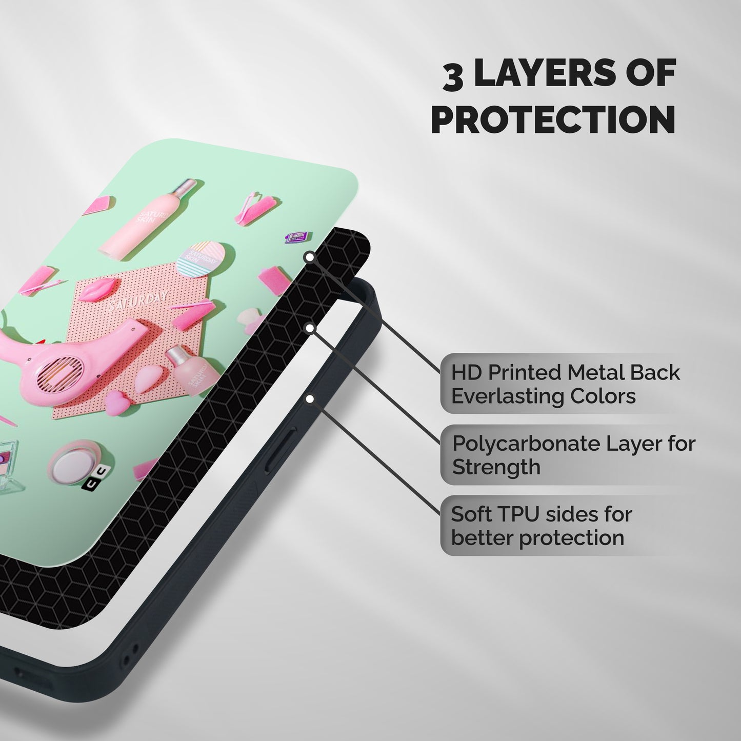 Night Out Slay Shockproof Hybrid Protection (Metal + TPU) Back Case Cover