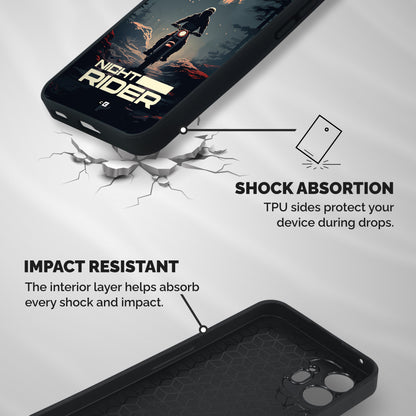 Night Rider Shockproof Hybrid Protection (Metal + TPU) Back Case Cover
