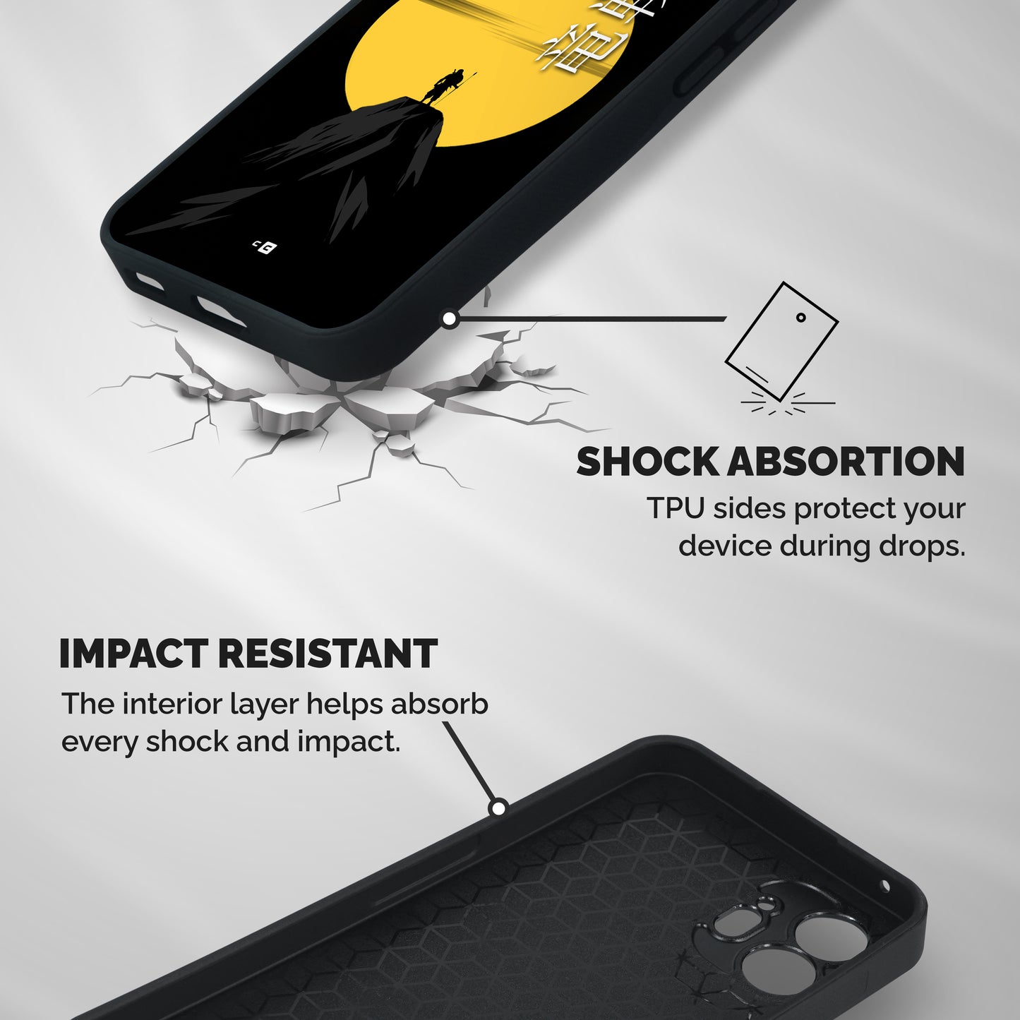 Night Warrior Shockproof Hybrid Protection (Metal + TPU) Back Case Cover