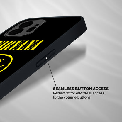 Nirvana Smiley Shockproof Hybrid Protection (Metal + TPU) Back Case Cover
