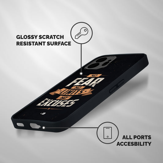 No Excuse Shockproof Hybrid Protection (Metal + TPU) Back Case Cover