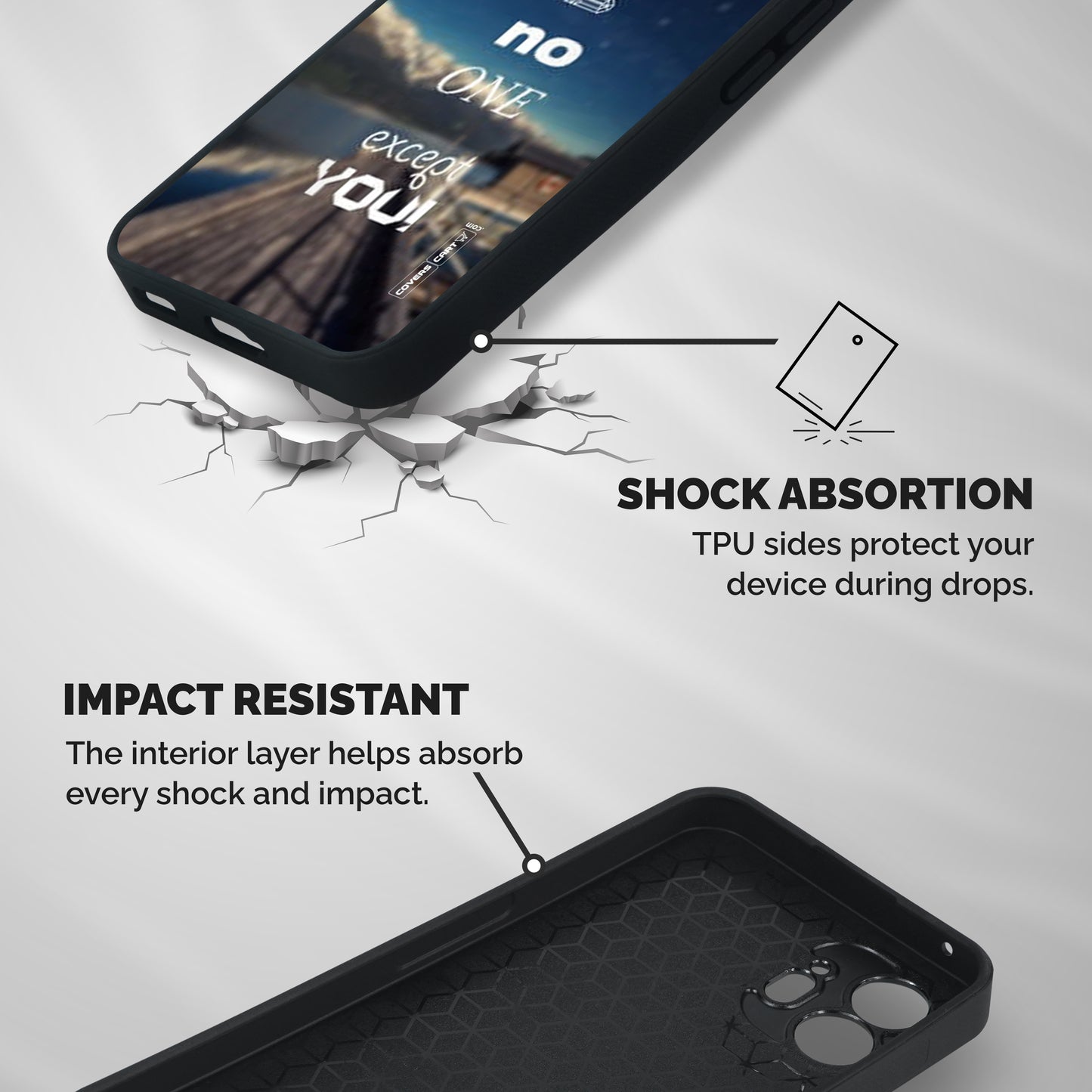 No One But You Shockproof Hybrid Protection (Metal + TPU) Back Case Cover