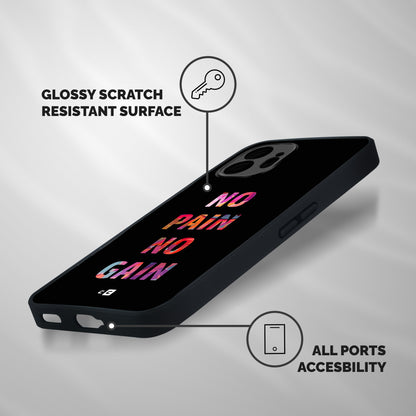 No Pain No Gain Shockproof Hybrid Protection (Metal + TPU) Back Case Cover