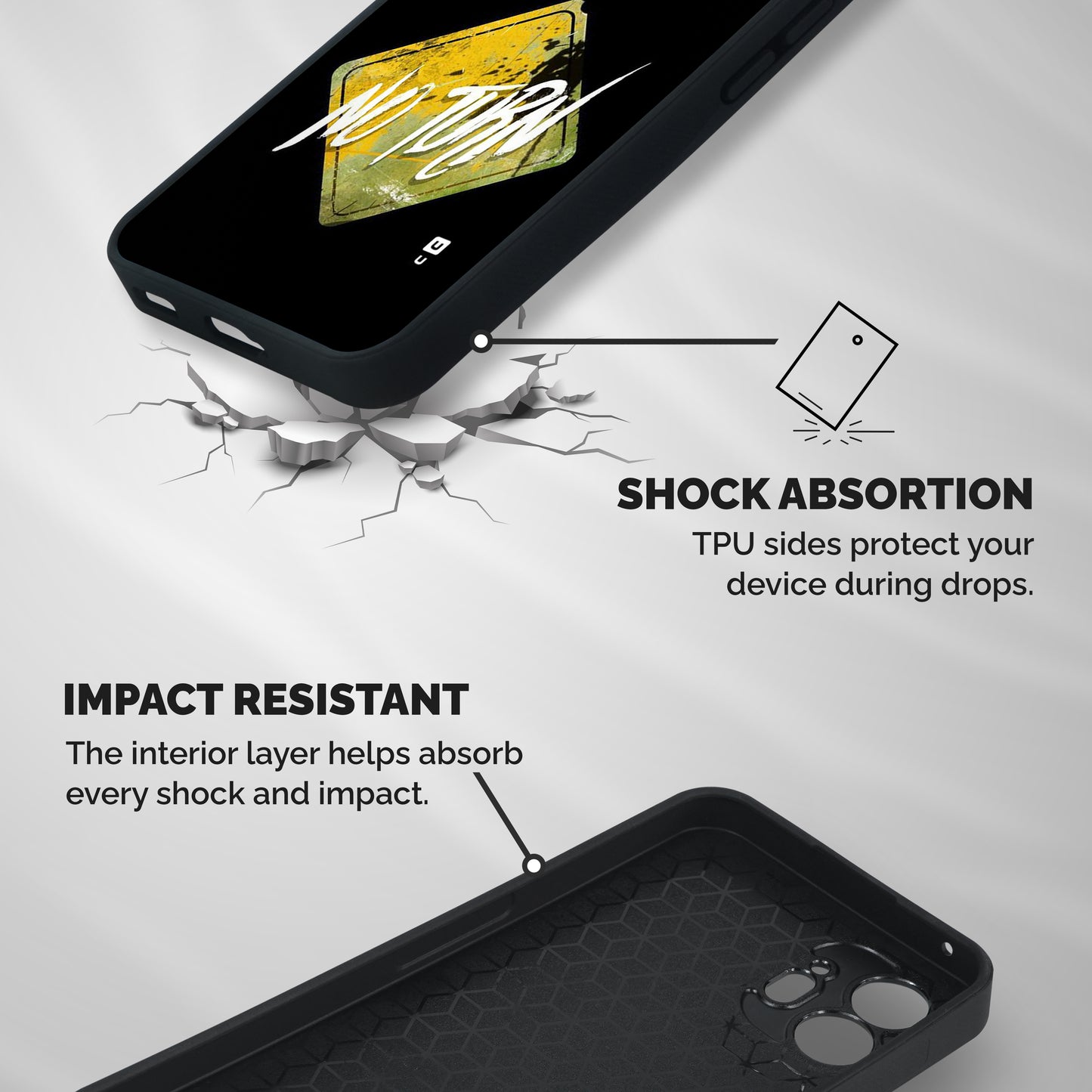 No Turn Shockproof Hybrid Protection (Metal + TPU) Back Case Cover