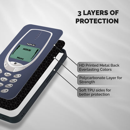 Nokai Classic Shockproof Hybrid Protection (Metal + TPU) Back Case Cover