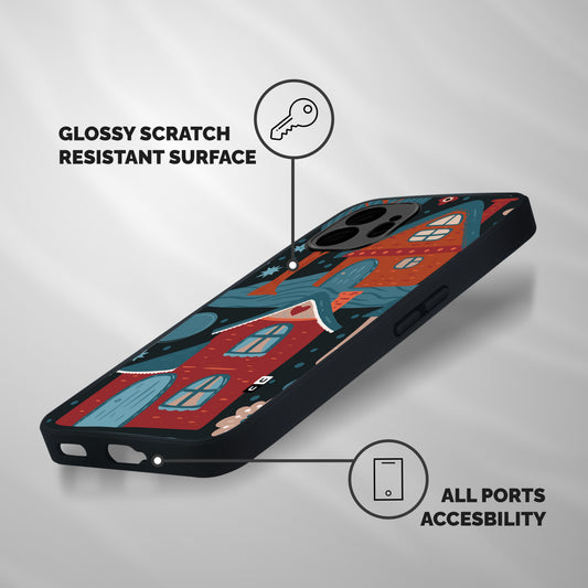 Nordic Arts Houses Shockproof Hybrid Protection (Metal + TPU) Back Case Cover
