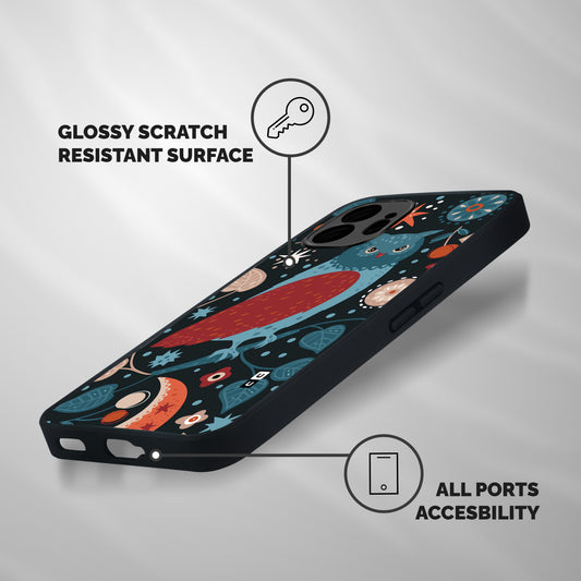Nordic Arts Owl Shockproof Hybrid Protection (Metal + TPU) Back Case Cover