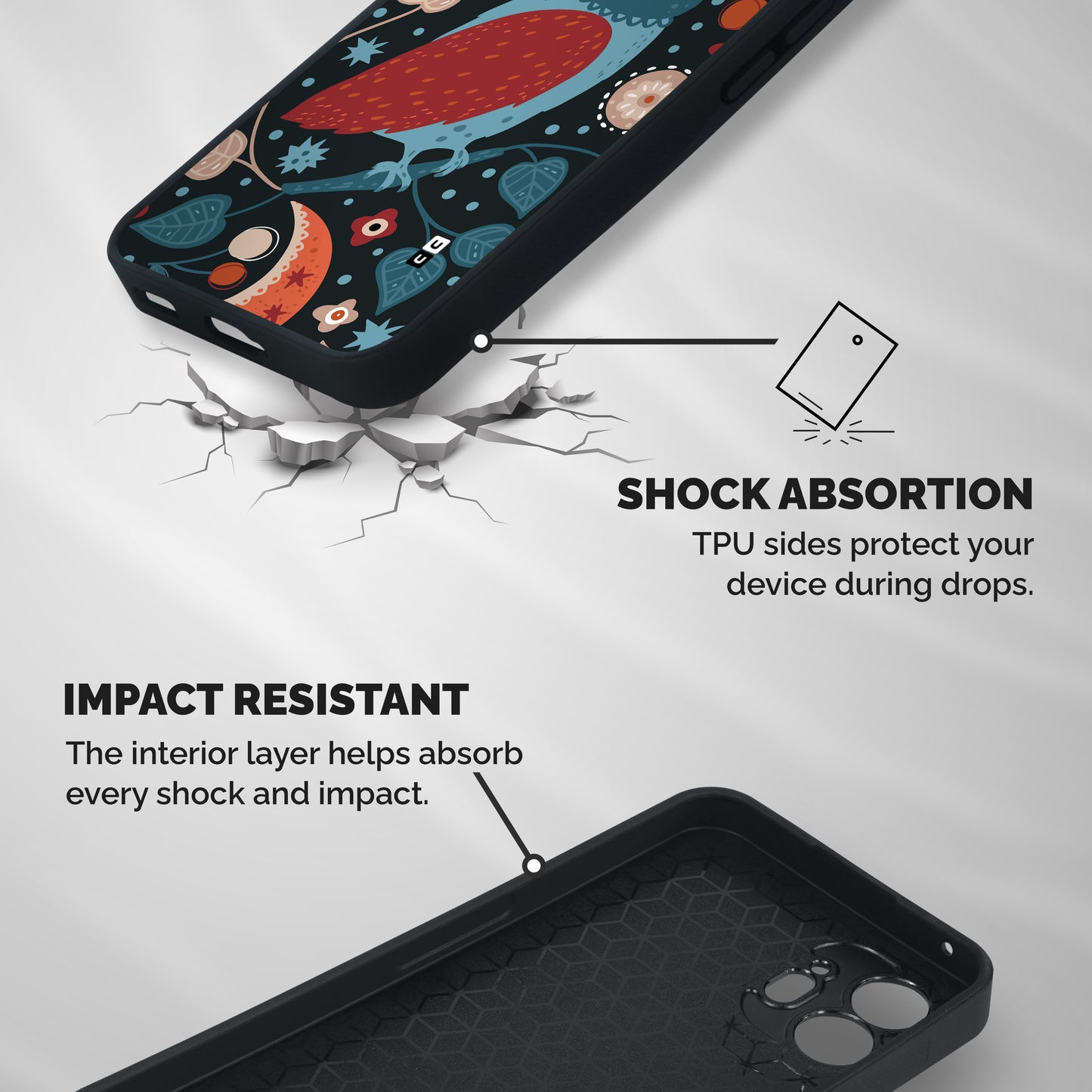 Nordic Arts Owl Shockproof Hybrid Protection (Metal + TPU) Back Case Cover