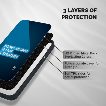 Not A Strategy Shockproof Hybrid Protection (Metal + TPU) Back Case Cover