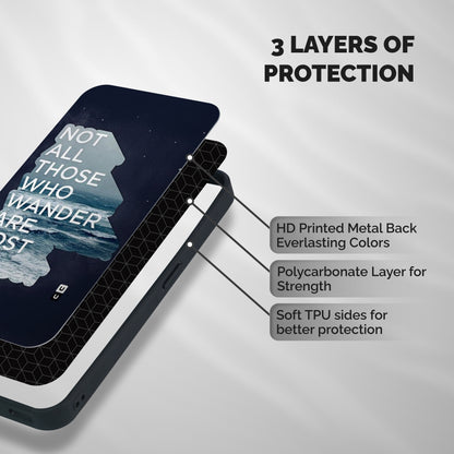 Not Lost Shockproof Hybrid Protection (Metal + TPU) Back Case Cover
