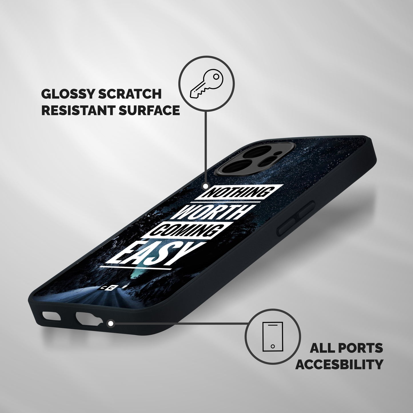 Nothing Worth Easy Shockproof Hybrid Protection (Metal + TPU) Back Case Cover