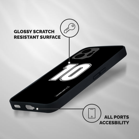 Number 10 Shockproof Hybrid Protection (Metal + TPU) Back Case Cover