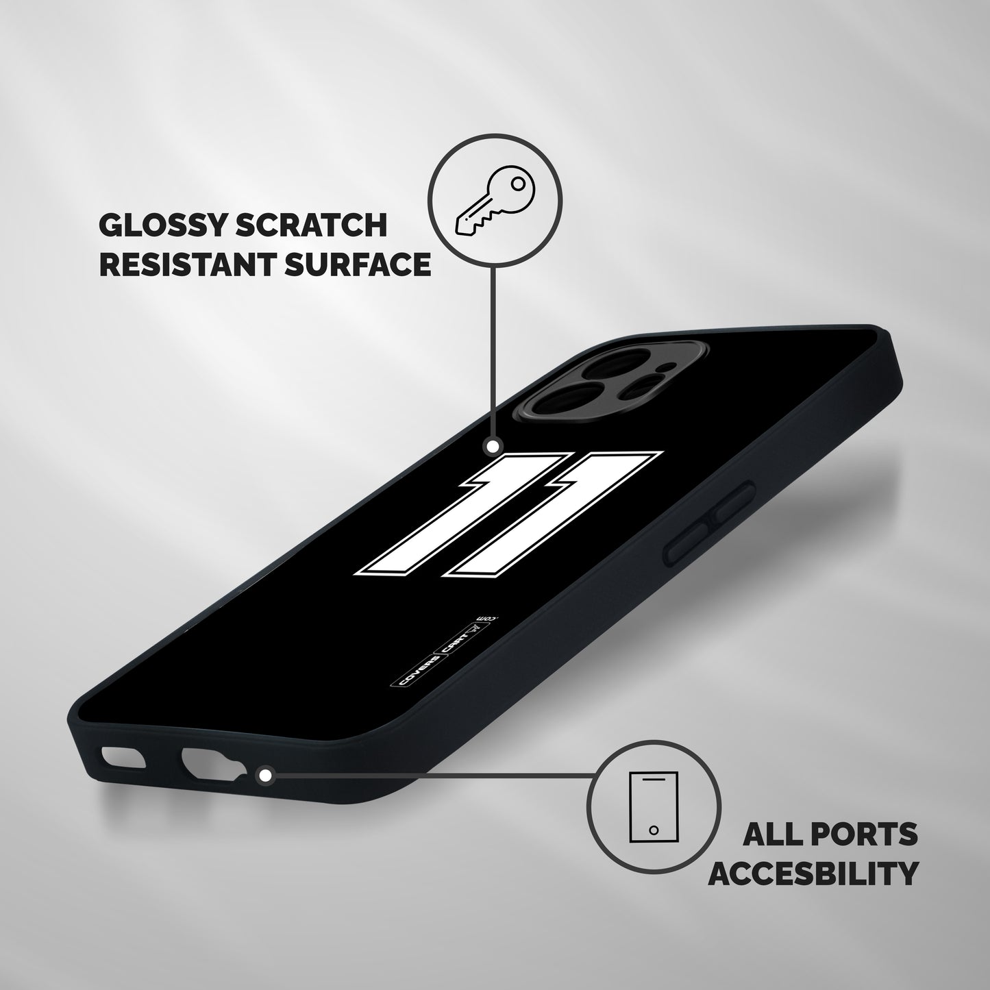 Number 11 Shockproof Hybrid Protection (Metal + TPU) Back Case Cover