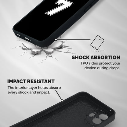 Number 7 Shockproof Hybrid Protection (Metal + TPU) Back Case Cover