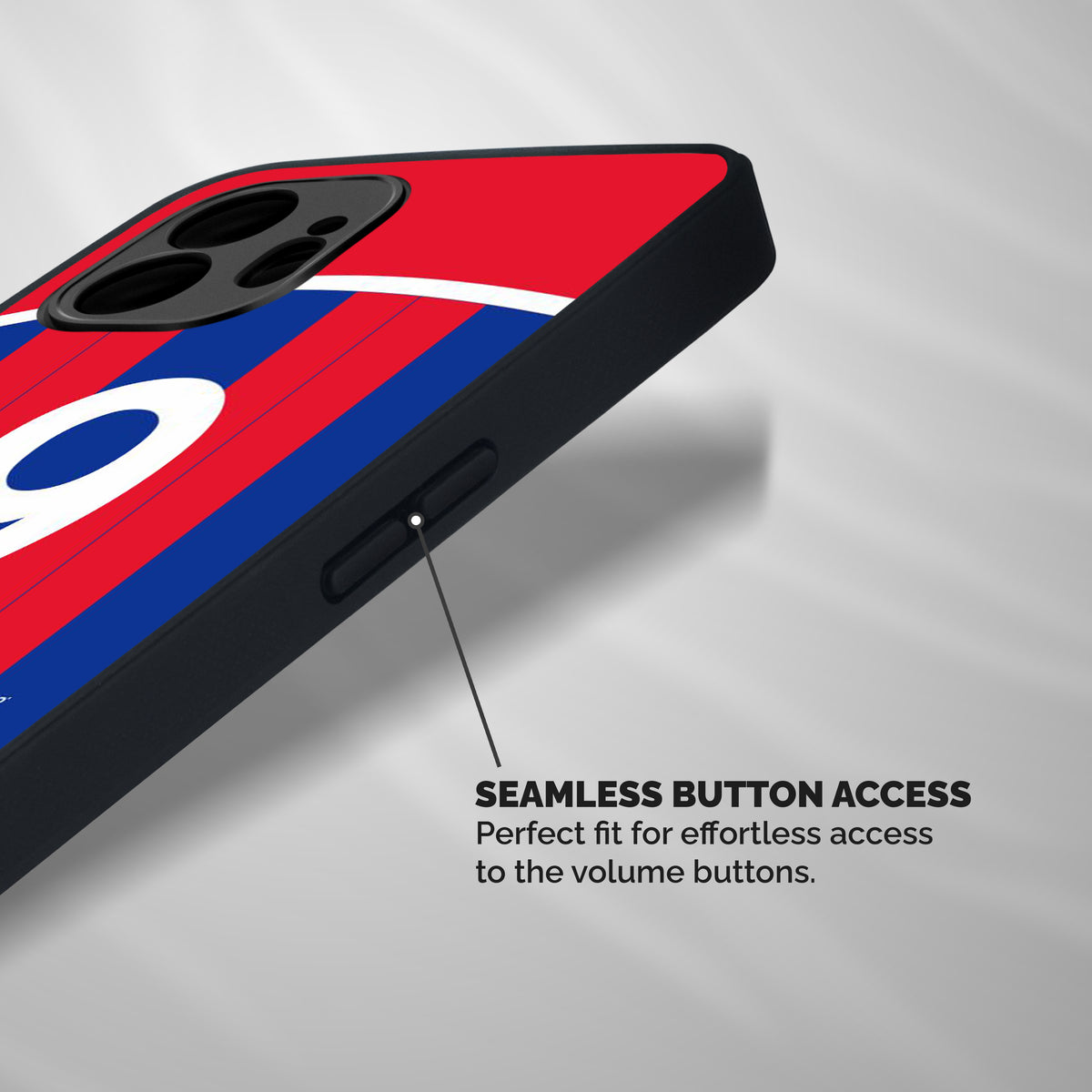 Number 9 Jersey Shockproof Hybrid Protection (Metal + TPU) Back Case Cover