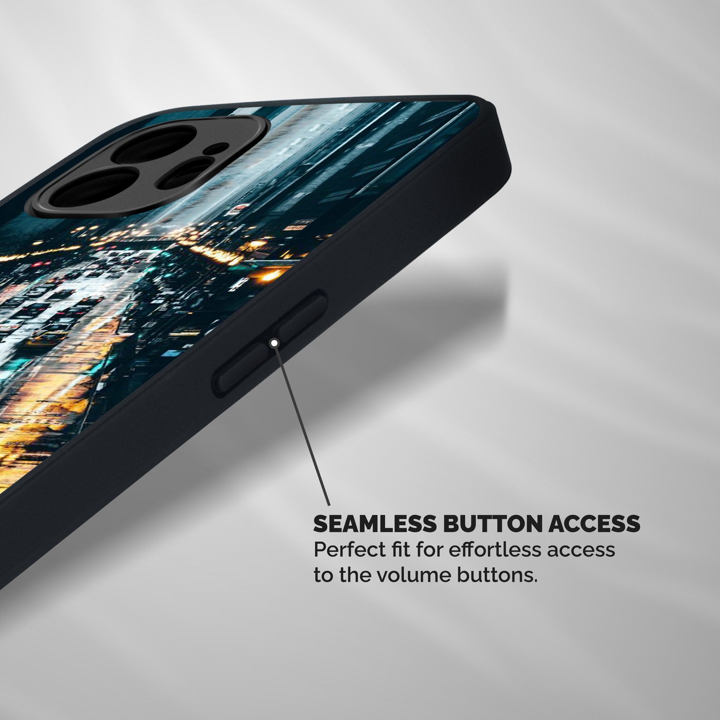 NY Streets Rainy Shockproof Hybrid Protection (Metal + TPU) Back Case Cover