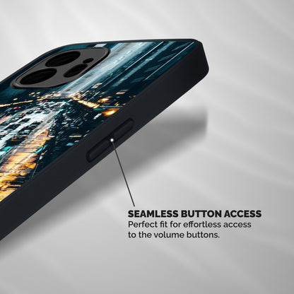 NY Streets Rainy Shockproof Hybrid Protection (Metal + TPU) Back Case Cover
