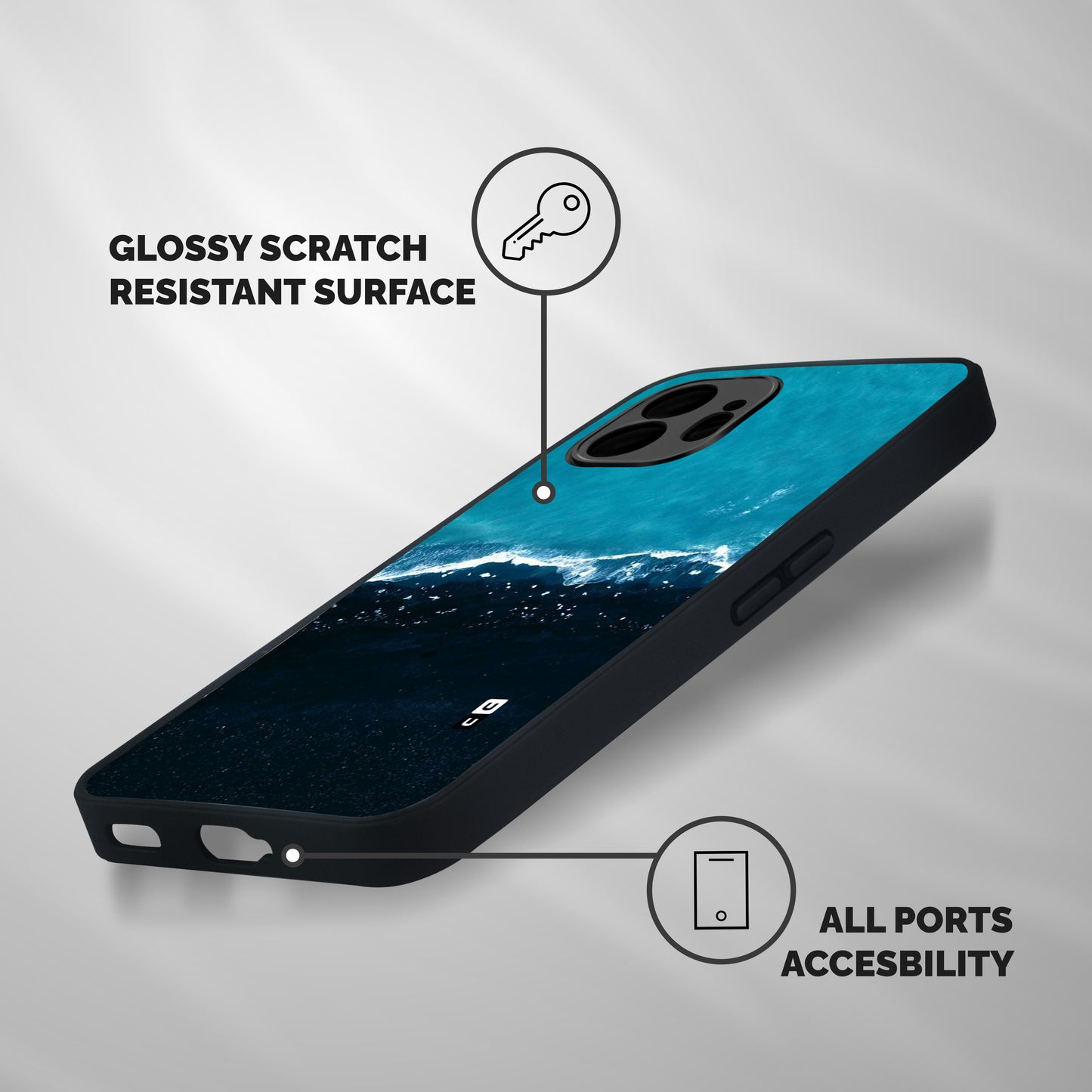 Ocean Blues Shockproof Hybrid Protection (Metal + TPU) Back Case Cover