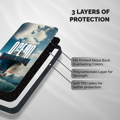 Ocean Life Shockproof Hybrid Protection (Metal + TPU) Back Case Cover