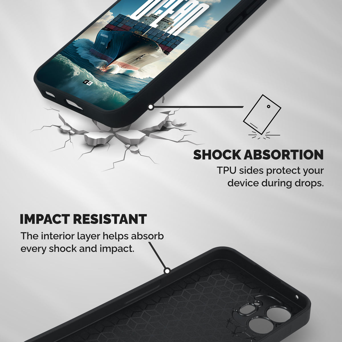 Ocean Life Shockproof Hybrid Protection (Metal + TPU) Back Case Cover