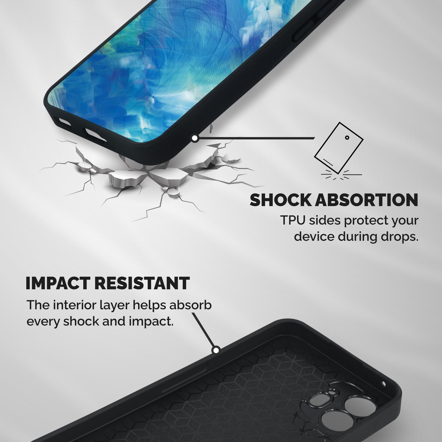 Ocean Mist Shockproof Hybrid Protection (Metal + TPU) Back Case Cover