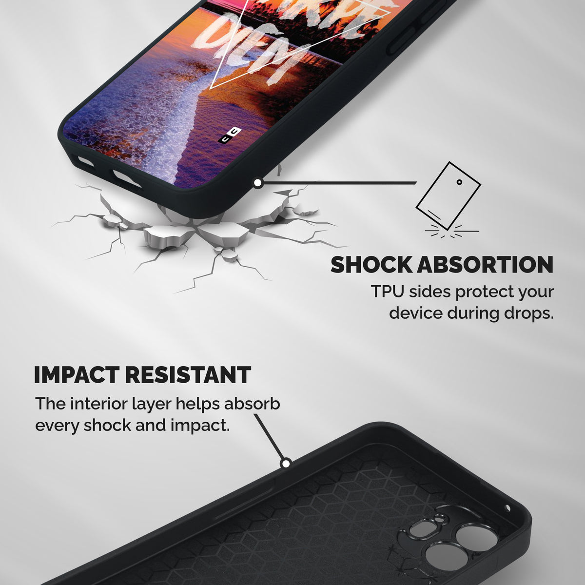 Oceanic Diem Shockproof Hybrid Protection (Metal + TPU) Back Case Cover