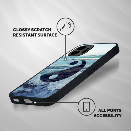 Oceanic Peace Design Shockproof Hybrid Protection (Metal + TPU) Back Case Cover