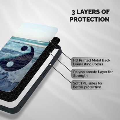 Oceanic Peace Design Shockproof Hybrid Protection (Metal + TPU) Back Case Cover