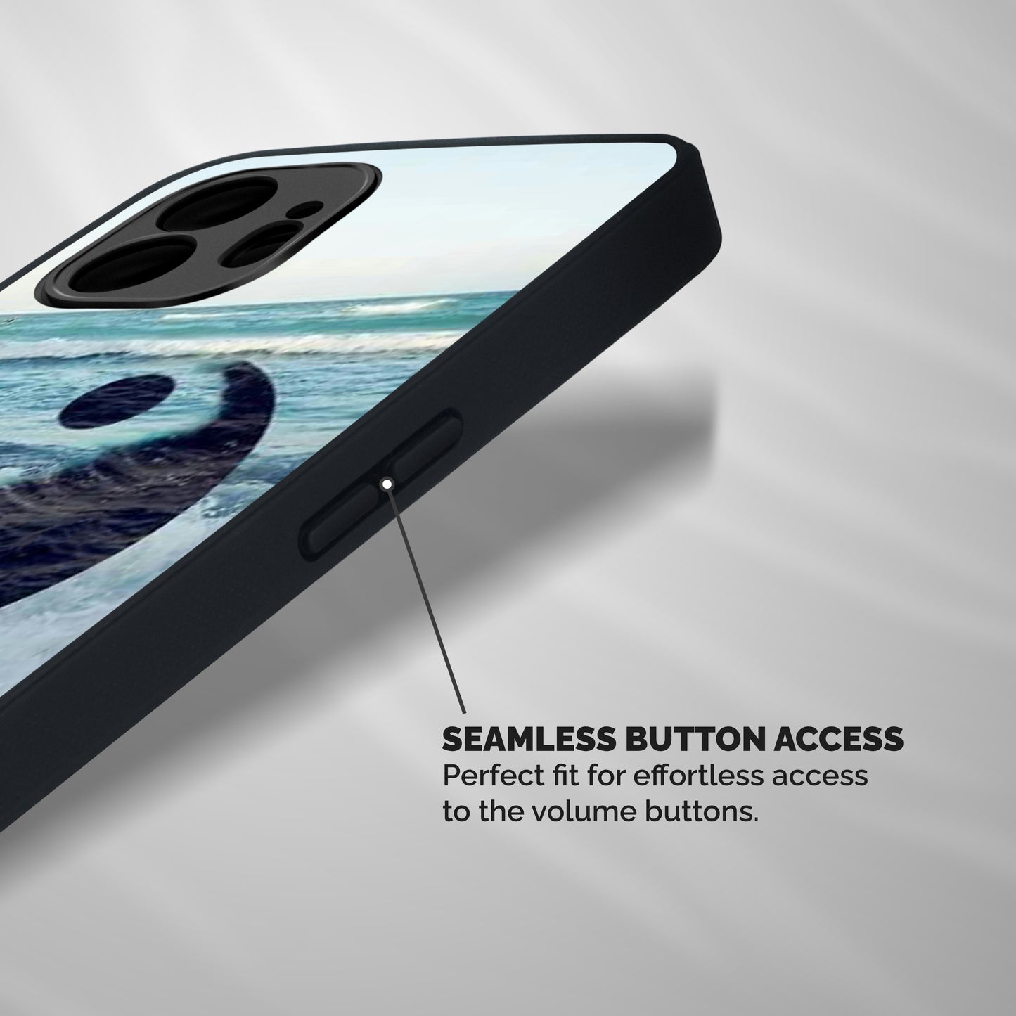 Oceanic Peace Design Shockproof Hybrid Protection (Metal + TPU) Back Case Cover