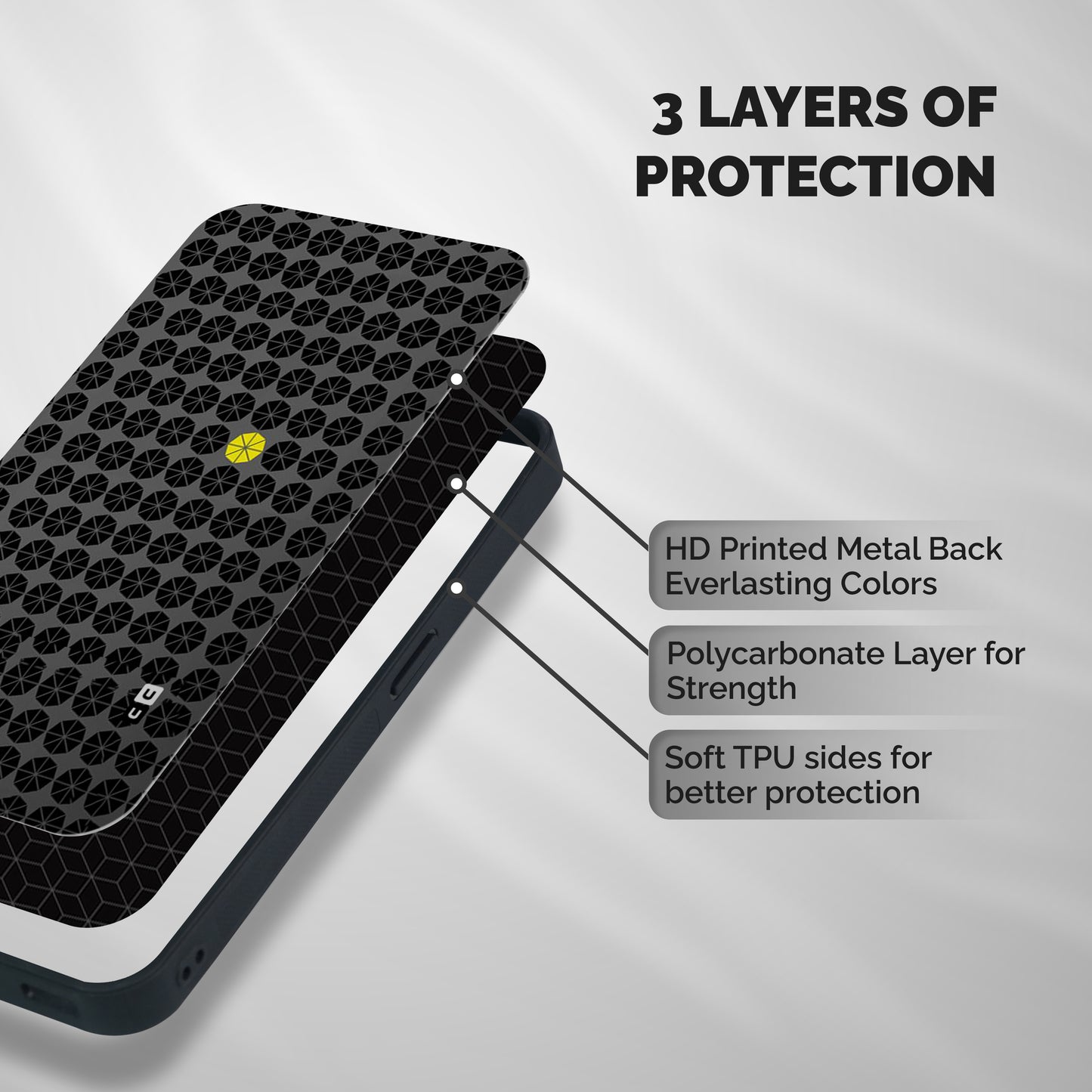 Odd One Shockproof Hybrid Protection (Metal + TPU) Back Case Cover