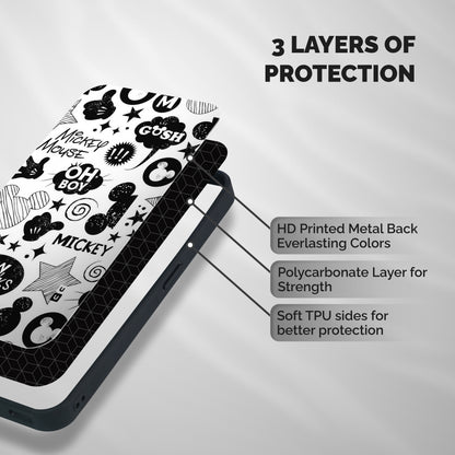 Oh Boy Design Shockproof Hybrid Protection (Metal + TPU) Back Case Cover