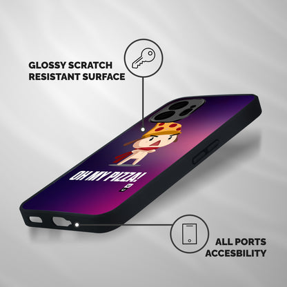 Oh My Pizza Shockproof Hybrid Protection (Metal + TPU) Back Case Cover