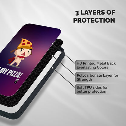 Oh My Pizza Shockproof Hybrid Protection (Metal + TPU) Back Case Cover