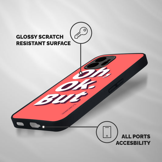 Oh Ok But Shockproof Hybrid Protection (Metal + TPU) Back Case Cover